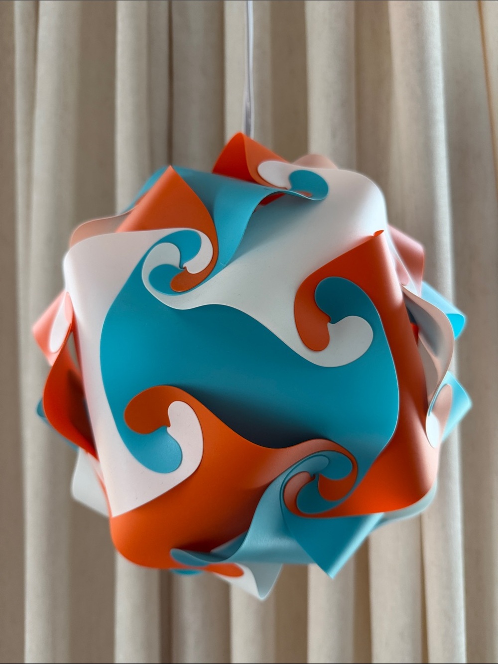 Modern Blue, Orange and White Decorative Pendant Lamp